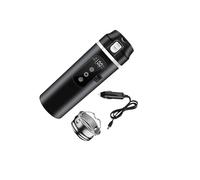 Guangcailun Electric Car Heated Mug Featuring Multi Layer Protections and Efficient Heating Technology for Comfort 12V 24V Electric Car Kettle Boiler Heated Mug, Black, 23x7cm