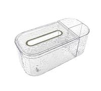 Guangcailun Elegant Transparent Acrylic Tissue Box Cover Quick Access Storage Box Holder Organizing Napkins in Style Tissue Holder Napkin is Easy to Quickly Access and Defecate Open Mouth