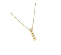 Guangcailun Exquisite Urn Necklace Keepsake Bar Cylinder for Unforgettable Celebrations Anniversaries Boyfriend Rectangle Pendant, Gold, 1.50x0.35 Inch