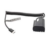Guangcailun Extendable Power Adapter Cable Dummy Battery Type C USB C Cable Replace R6 80D Capture Images Without Interruptions Mark III IV 6D Dummy Battery Adapter Spring