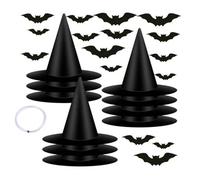Guangcailun Foldable Witch Hat For Women Easy To Store And Highly Durable Halloween Decorations Which Is Soft OxfordCloth, type1