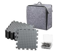 Guangcailun for Creative Foam Knitting Board with Grids for Innovative Knitting Positioning and Crochet Accessories Tool Equipment Crochet Board for Blocking Square, Gray, mat 32x32cm