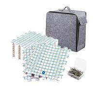 Guangcailun for Creative Foam Knitting Board with Grids for Innovative Knitting Positioning and Crochet Accessories Tool Equipment Crochet Board for Blocking Square, White, mat 32x32cm