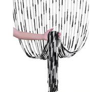 Guangcailun Handmade Bamboo Beaded Curtains Doors, Door Curtains Divider, Stylish and Bohemian Rustic Bedroom Living Decoration, black and white