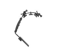 Guangcailun Heavy Duty Camera L Bracket Mount With Padded Hand Grip For DSLR Camcorder Cold Shoe Mount Special L Bracket Is Updated With Two Solid Removable Flash Shoe Mounts For Added Light Source