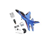 Guangcailun High-Flying 4GHz Remote Control Aircraft 2 Channels for Boys and Children EPP Model, Blue 1 Battery, 31x24cm