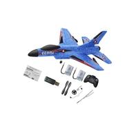 Guangcailun High-Flying 4GHz Remote Control Aircraft 2 Channels for Boys and Children EPP Model, Blue 2 Battery, 31x24cm