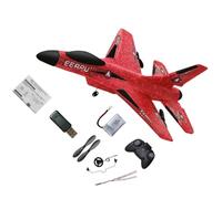 Guangcailun High-Flying 4GHz Remote Control Aircraft 2 Channels for Boys and Children EPP Model, Red 1 Battery, 31x24cm
