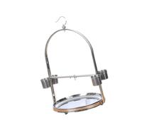 Guangcailun Improve AffinityYou Can Place Stand On Table And Let Bird Sit On And Close To Stainless Perch Play Stand Bird Promote Affinity With Birds Fun Play, Silver, 36x60 cm