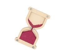 Guangcailun Interactive Wooden Sandglass Busy Board Accessory Basic Skills for Toddler Toy Accessories, Plum Red, 10 x 6.3cm