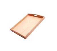 Guangcailun Large Rectangle Tray with Handle Wooden Toys Holder for Cubes and Beads Life Materials
