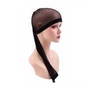 Guangcailun Long Hair Weave Sleeve With Drawstring Easy To And Comfortable Crochet Hair Mesh Cap Polyurethane Dirty Braid Mesh Cover, black
