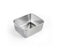 Guangcailun Meal Prep Container Stainless Steel Food,304 steel no lid | Say Goodbye To Stained Plastic And Lingering Odors Easy Clean Metal Box Keeps Lunch Safe And Fresh