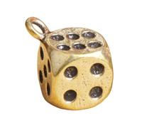 Guangcailun Mesmerizing Brass Dice Charm Keychain Jewelry Making Artistry Exclusive Crafting Accessories For Compelling Designs Dice Charm Brass Keychain Jewelry Making DIY