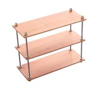 Guangcailun Miniature Storage Rack Display Racks Scene Decorative Accessory Wooden Construction Fine Craftsmanship For Dollhouse Items Miniature Furniture Model 1/6 Scale Storage Shelf, 3 Tier Long