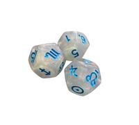 Guangcailun Multi Sided Game Dices Set Toys Polyhedral Dices Fun Options For Entertainment Family Time Lightweight Polyhedral Dice Set Astrology Dice Role Play Game, white and blue, 1.4cm