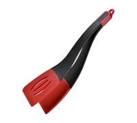 Guangcailun Nonstick Cooking Flip Turner Spatula Heat Resistant Essential for Mastering Flipping Pancakes and Eggs Kitchen Fried Omelette Spatula and Tongs Nonstick, Black Red, 34x7.5cm