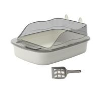 Guangcailun Open Top Pet Bedpan Tray Easy Cleanup High Prevent Cat Litter Splashing In Indoor Environments And Is Also Convenient For To Check Behavior Of Cat And Clean Up In, gray, 50x34x18cm