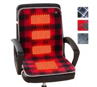 Guangcailun Outdoor Heating Pad USB Powered Rechargeable Camping Accessory | Compact Size 45x90cm Soft Plaid Fabric Indoor Outdoor Pet Bed Warmer Office Chair Pad Home Essential