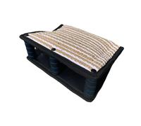 Guangcailun Outdoor Tug Sleeve Jute Bite Wedge Provides Sturdy Assistant Boosting Safe Interactions During Dog Training Activities Outdoor Tug Sleeve Jute Bite Wedge Pillow, black, 35x25x13cm