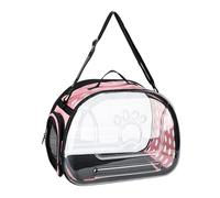 Guangcailun Pets Bubble Bag for Cats and Puppy Accessories Comfortable Stylish EVA Foam Carrier Cat Tote Bag is Mainly Made of EVA Foam and PET Pet Carrier Transparent Collapsible Cat Carriers, Pink