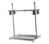 Guangcailun Play Stand Stainless Steel Perch Is Training And Bonding With Birds While Play Resistance To Bite Bird Cage Playstand Exercise Chewing Biting Toy, 36x25x40cm