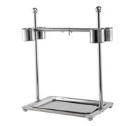 Guangcailun Play Stand Stainless Steel Perch Is Training And Bonding With Birds While Play Resistance To Bite Bird Cage Playstand Exercise Chewing Biting Toy, 49x38x70cm