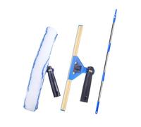 Guangcailun Practical Window Cleaning Equipment For Long Reach Tasks Living Spaces And Bathrooms Cleaning Kit Is Made Of Copper And PP 2 In 1 Cloth Squeegee Rotate Telescopic Pole