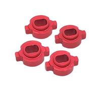 Guangcailun Premium Pack of 4 Coupling Conversion Adapters for Zero-Z 1/28 RC Car Replacement Wheel Hub, red, inner dia 2x3mm