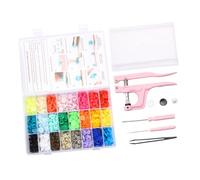 Guangcailun Press Studs Sewing Coat Craft Pliers Press Tool Complete Kit Effective Crafting And Sewing Solutions 1 Hand Pliers Snaps Buttons Resin DIY Snap Fasteners Kit Awl