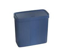 Guangcailun Press Type Lid Household Trash Can Slim Tight Corners Easy Clean Lightweight Garbage Bin Just Press Button On Li Wastebasket Waste Bin For Living Room Kitchen, Blue, 28x13.5x27.3cm