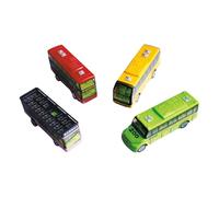 Guangcailun Pull Back Long Bus 164 Scale City Bus Sightseeing Car Enriching Developmental Play Experiences Supporting Learning Friction Powered Cars Kids DieCast Metal Car Toy