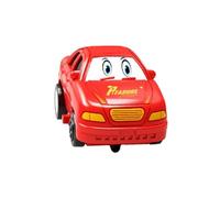 Guangcailun Puzzle Tracks Car Early Learning Xmas Present Cute Shape Cartoon Shape Race Car Track Toys Durable Learn While Playing Childrens Puzzle Electric Rail Birthday Gift, red