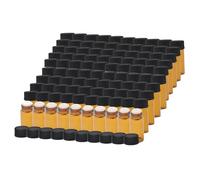 Guangcailun Reusable Sample Bottles Glass Mini Jars Travel Cosmetic Refillable Bottles Brown Glass Vials Birthday Gift Decorative Brown Vials Essential Oil Bottle, Connect Stopper 3ml