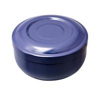 Guangcailun Shaving Bowl with Lid Shaving Mug for Adult Men Stainless Steel Solution Soap Cream Keeping Warm Stainless Steel Soap Cream Bowl for Adult, Blue, 110x65mm