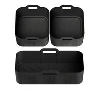 Guangcailun Silicone Liners for Air Fryers Reusable Easy to Clean,Black | These Durable Silicone Liners Are Crafted To Offer Non Stick Making Cooking Routine Smoother