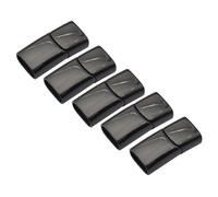 Guangcailun Snap Closure Bracelet Extender Buttons Durable Stainless Steel Clasp Elegant Shiny Options Available Crafts Jewelry Findings Making Accessories Part Bracelets Connector, Black, 12x6mm