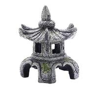 Guangcailun Sophisticated Pagoda Statue Stone Lamp Aquarium Tank Landscape Decoration Elegant Home Decor Elements Unique For Aquatic Life Land Turtle Habitat Shelter Hiding Cave Tool Gift