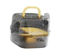 Guangcailun Spacious Double Layer Hamster Cage With Transparent Lid Versatile Portable Large Habitat Openable Top Easy To Clean Portable Large Hamster Habitat Spacious Versatile, yellow