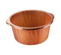 Guangcailun Thickened Foot Bath Bucket Massage Tub Portable Foot Soaking Basin Essential Wash Tool At Home Bath Tub Made of PP Massage Relaxation Thickened Pedicure Basin, Brown, S
