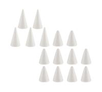 Guangcailun Transform DIY Projects Using Foam Cones For Crafts Small DIY Arts White Foam Cones For Kids Holiday Decor Polystyrene Forms For Crafts Crafting Cake Topper