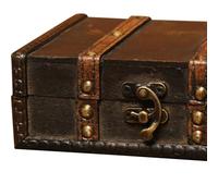 Guangcailun Treasure Chest Box Decorative Storage Chest Box Vintage Strong Unique Beauty Organizing Jewelry Put Jewelry Inside Handcrafted Decorative Boxes with Lock Home Decor, Style A