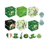 Guangcailun Treat Boxes St Patricks Day Gift Box Candy Treat Boxes Unique Helps Festive Atmosphere Reliable Paper Party Favors Snacks Party Supplies Present Gift Container Decoration