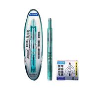 Guangcailun Twsbi Eco Fountain Pen Medium Nib For Clear Bleed-free Writing Medium Nib With Clearl For Smooth Writing Without, greener, ErasableBlue 1+5