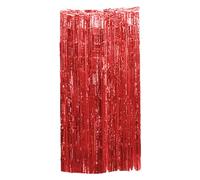 Guangcailun Versatile Aluminium Foil Photo Backdrop Premium And Stylish Glittering Backdrops Shimmer Metallic Streamers Curtain, Beige Red,1pc, 8.2ft