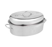 Guangcailun Versatile MultiUse Steamer Cookware Steaming Fish Soup Solution For Home Kitchen Cooking Needs For Stoves Oval Stainless Steel Roasting Pan Food Steamer, Style B