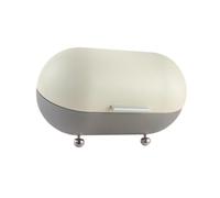 Guangcailun Vintage Bread Storage Box Decorative Snack Container Easy Access Food Storage Bin Countertop Solution Kitchen Metal Bread Box Container Countertop Pastry Kitchen Organization , grey