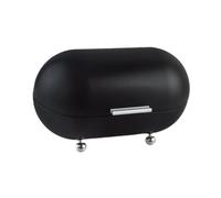 Guangcailun Vintage Bread Storage Box Decorative Snack Container Easy Access Food Storage Bin Countertop Solution Kitchen Metal Bread Box Container Countertop Pastry Kitchen Organization , black