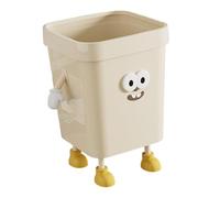 Guangcailun Waste Can Modern Trash Bin Creative Cute Trash Container Unique Fun Organizing Everyday Waste At Home Wastebasket Open Top Garbage Can Container, Beige, Large Standing
