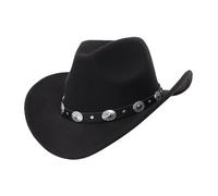 Guangcailun Western Cowboy Hat Lightweight Wide Brim Hat Suitable For Various Outdoor Activities And Events Western Cowboy Adults Women Men Cowgirl Lightweight Themed Party, Black
